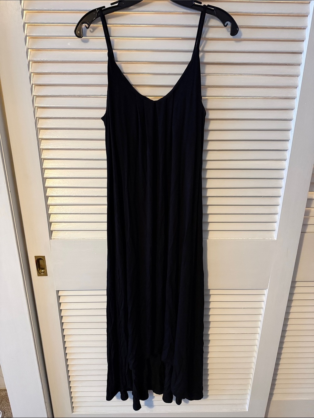 Black Sleeveless Hi-Low Maxi Dress